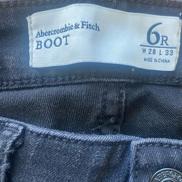 Abercrombie & fitch black Boot Flare Jeans Size 6 - Picture 4 of 5